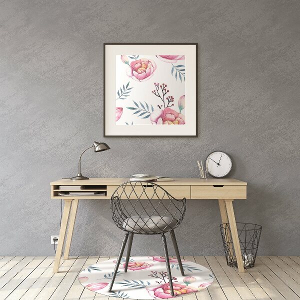 Tapis de chaise de bureau Fleurs
