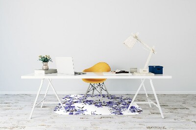 Tapis fauteuil bureau do biura Fleurs bleues