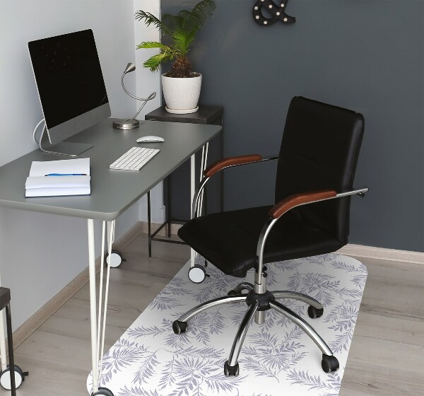 Tapis de chaise Feuilles grises