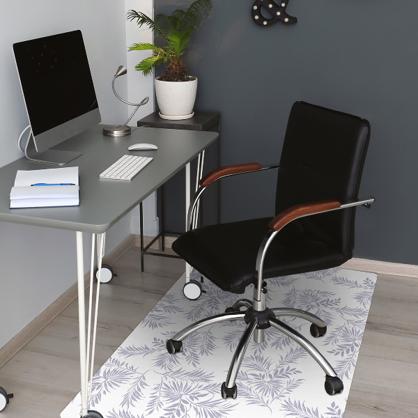 Tapis de chaise Feuilles grises