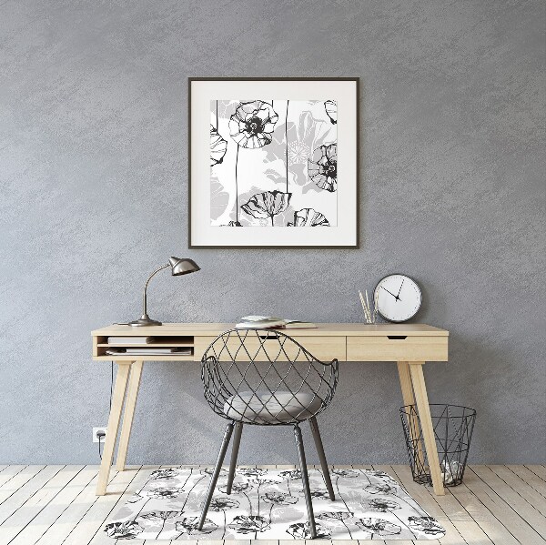 Tapis pour chaise de bureau Fleurs glamour