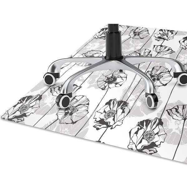 Tapis pour chaise de bureau Fleurs glamour