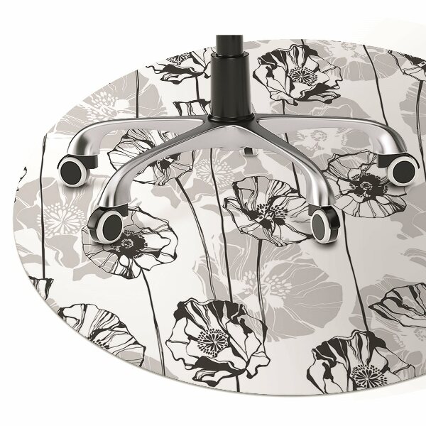 Tapis pour chaise de bureau Fleurs glamour