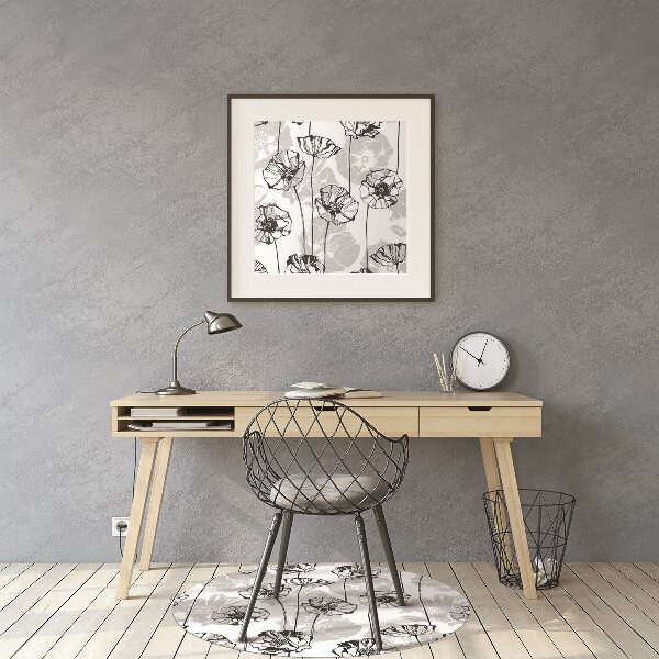 Tapis pour chaise de bureau Fleurs glamour