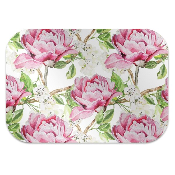 Tapis pour chaise de bureau Pivoines roses
