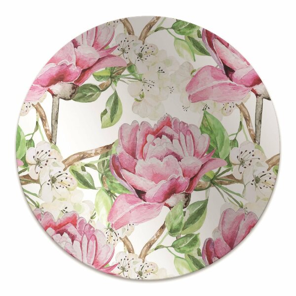 Tapis pour chaise de bureau Pivoines roses