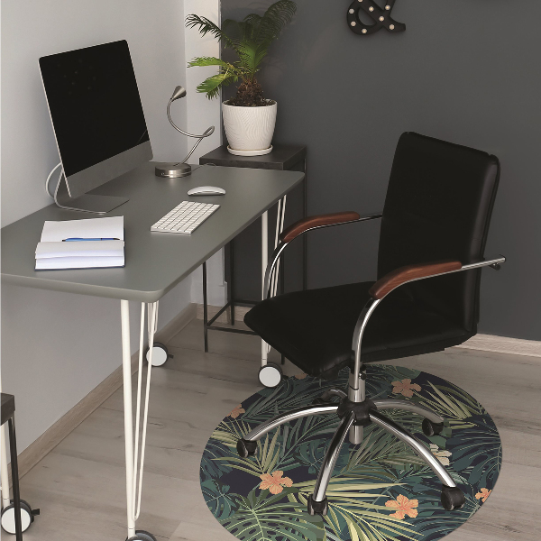 Tapis de chaise de bureau Fleurs et feuilles
