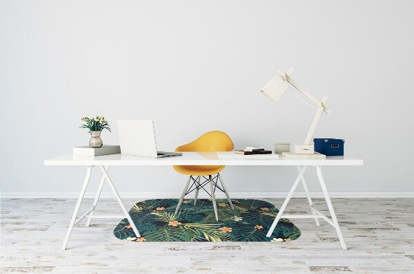 Tapis de chaise de bureau Fleurs et feuilles