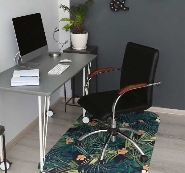 Tapis de chaise de bureau Fleurs et feuilles