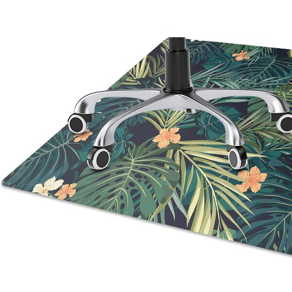 Tapis de chaise de bureau Fleurs et feuilles