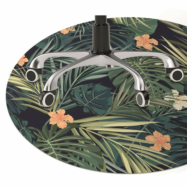 Tapis de chaise de bureau Fleurs et feuilles