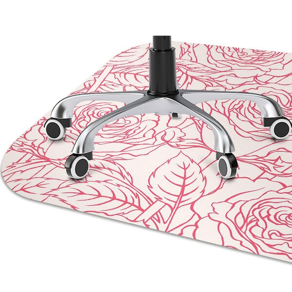 Tapis bureau Roses doodle
