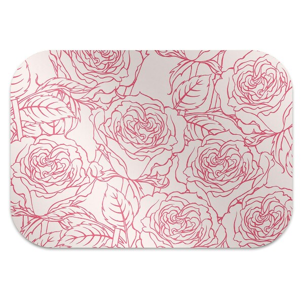 Tapis bureau Roses doodle