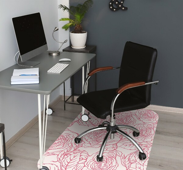 Tapis bureau Roses doodle