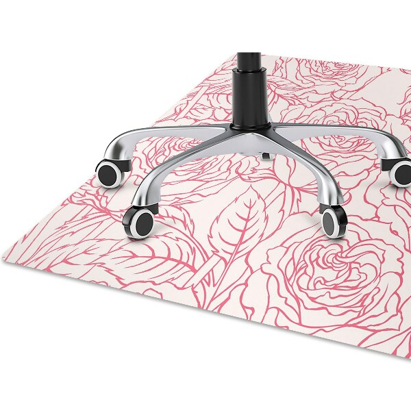 Tapis bureau Roses doodle