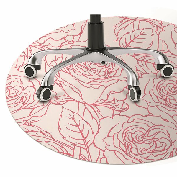 Tapis bureau Roses doodle