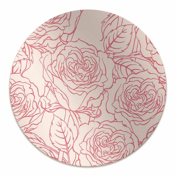 Tapis bureau Roses doodle