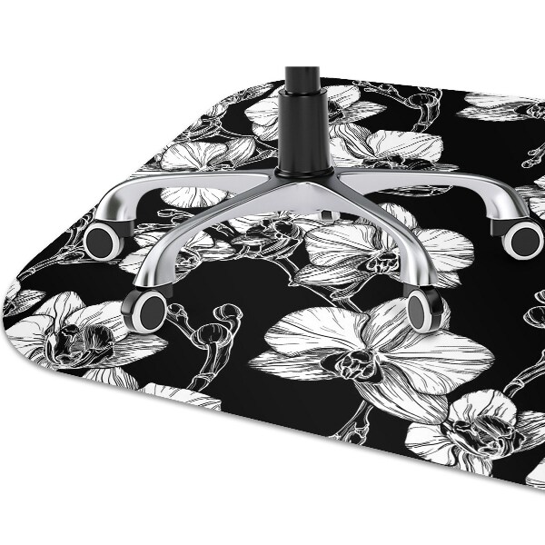Tapis pour chaise de bureau Fleurs négatives