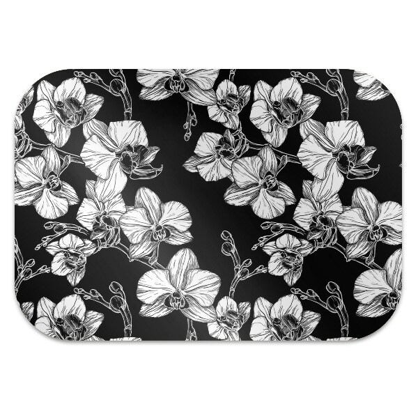 Tapis pour chaise de bureau Fleurs négatives