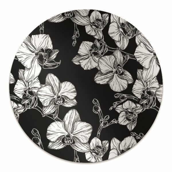 Tapis pour chaise de bureau Fleurs négatives