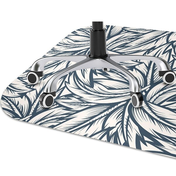 Tapis de chaise de bureau Feuilles dessinées