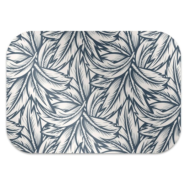 Tapis de chaise de bureau Feuilles dessinées