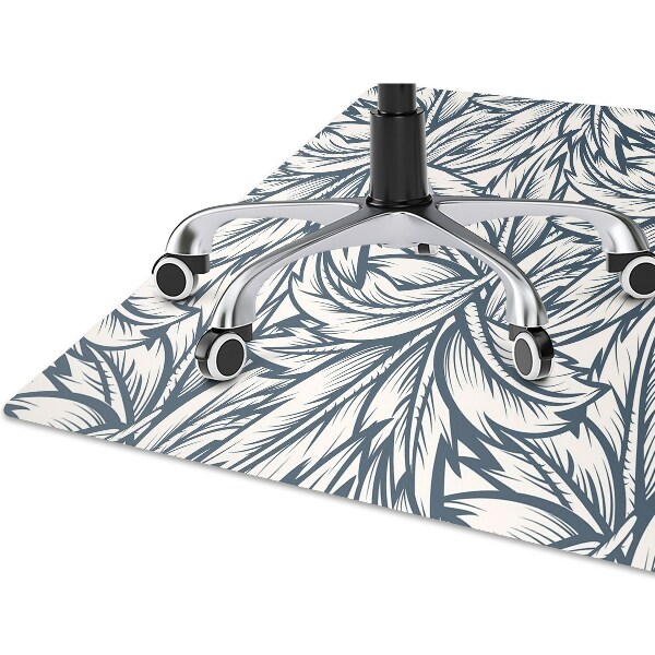 Tapis de chaise de bureau Feuilles dessinées