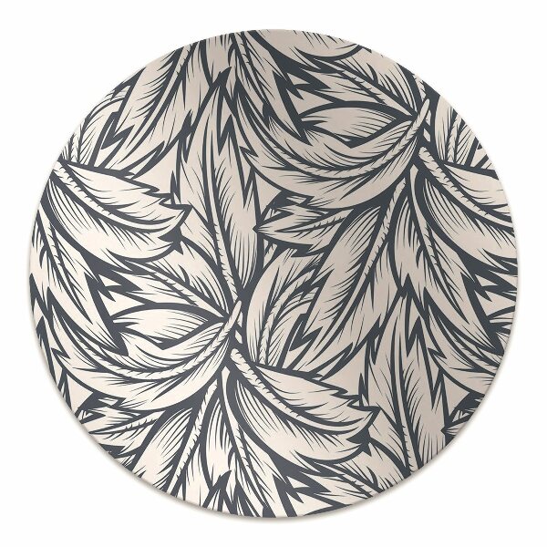 Tapis de chaise de bureau Feuilles dessinées