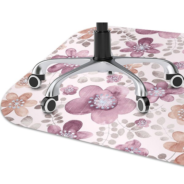 Tapis bureau Fleurs roses