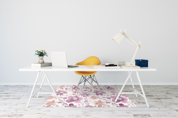 Tapis bureau Fleurs roses