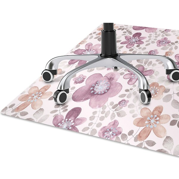 Tapis bureau Fleurs roses