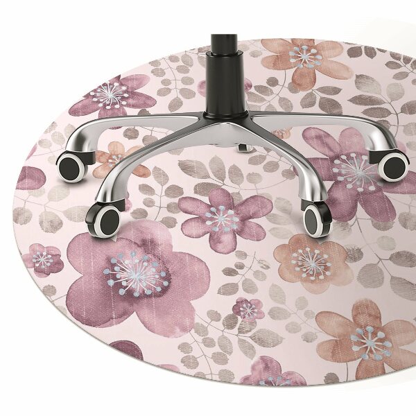 Tapis bureau Fleurs roses