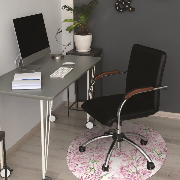 Tapis pour chaise de bureau Fleurs lilas