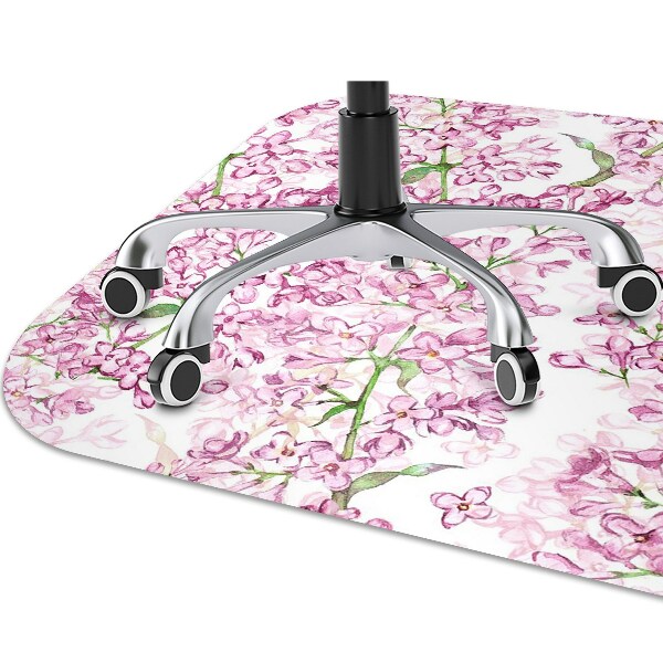 Tapis pour chaise de bureau Fleurs lilas