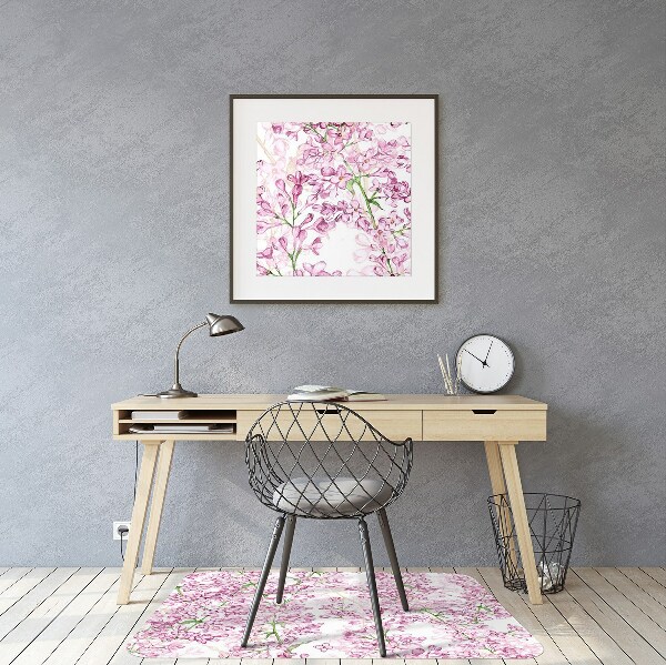 Tapis pour chaise de bureau Fleurs lilas