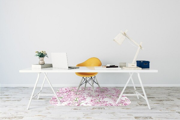 Tapis pour chaise de bureau Fleurs lilas