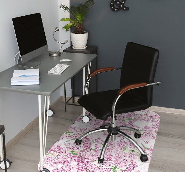 Tapis pour chaise de bureau Fleurs lilas