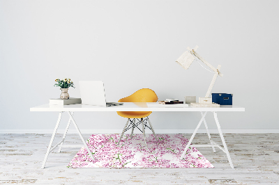 Tapis pour chaise de bureau Fleurs lilas