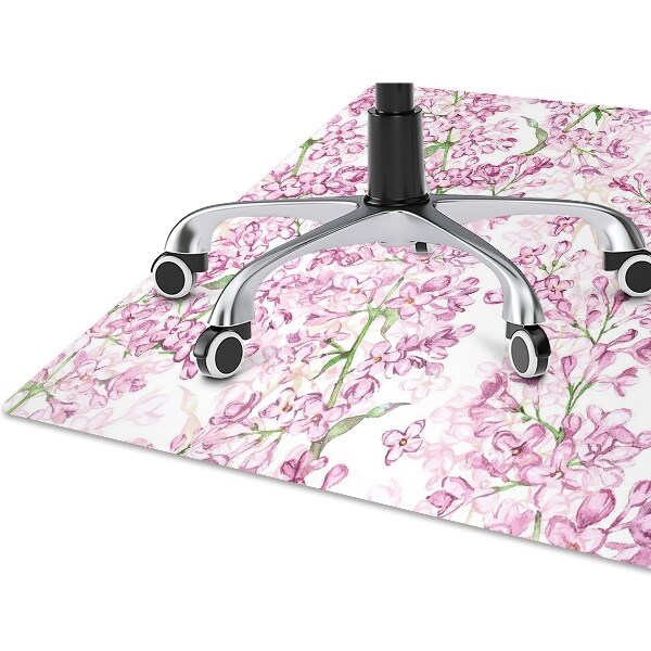 Tapis pour chaise de bureau Fleurs lilas