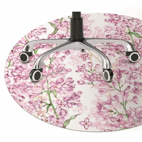 Tapis pour chaise de bureau Fleurs lilas