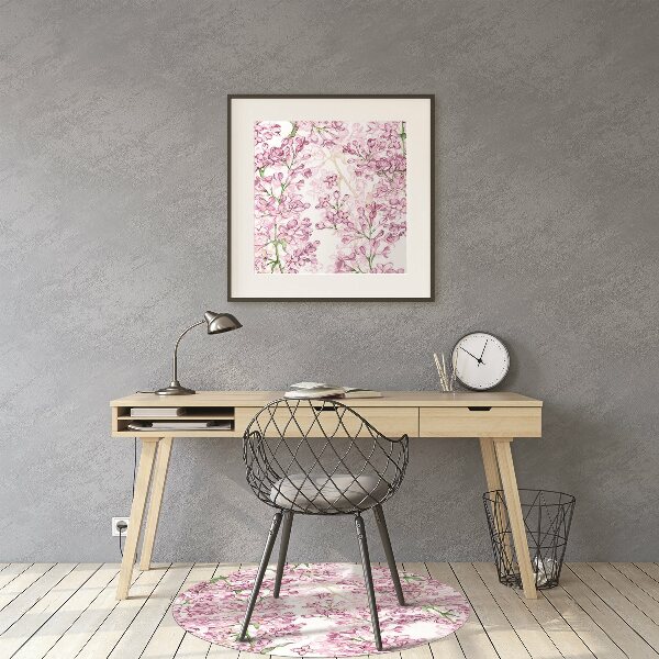 Tapis pour chaise de bureau Fleurs lilas