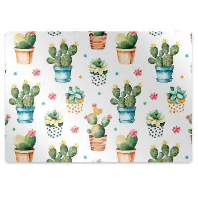 Tapis de chaise de bureau Cactus peint