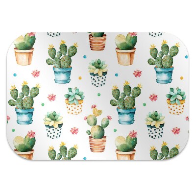 Tapis de chaise de bureau Cactus peint