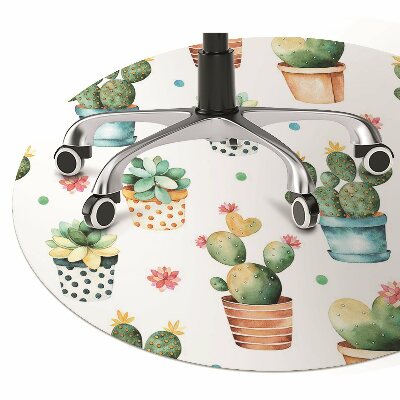 Tapis de chaise de bureau Cactus peint