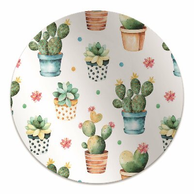 Tapis de chaise de bureau Cactus peint