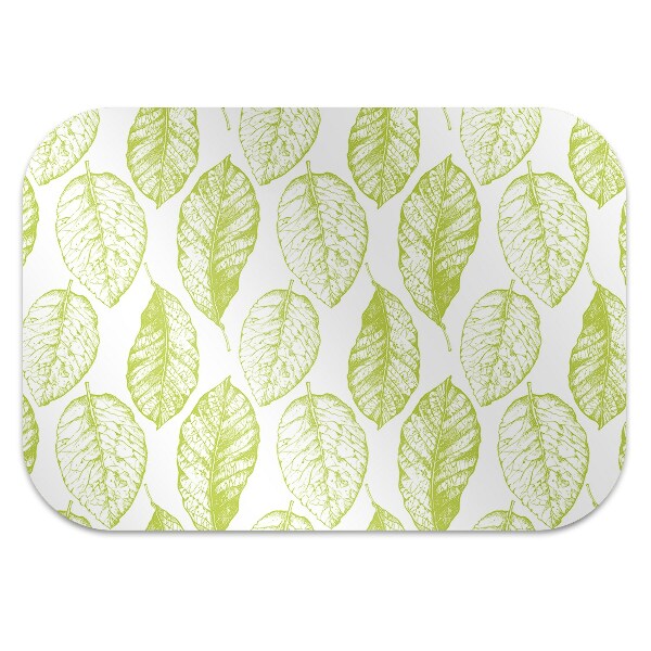 Tapis pour chaise de bureau Feuilles vertes