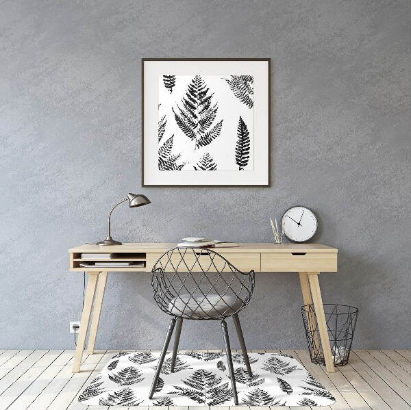 Tapis de chaise de bureau Empreintes de fougère