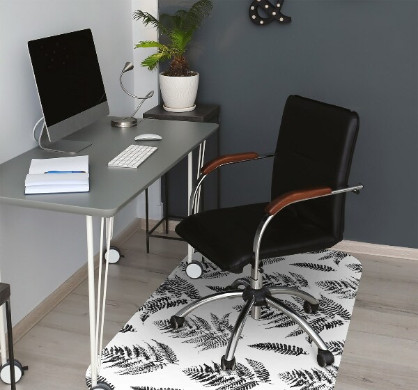 Tapis de chaise de bureau Empreintes de fougère