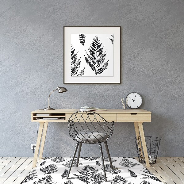 Tapis de chaise de bureau Empreintes de fougère