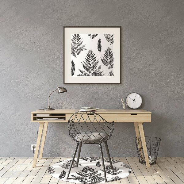 Tapis de chaise de bureau Empreintes de fougère